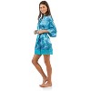 Ashford & Brooks Women's Satin Lace Short Duster Robe - 3 of 4