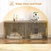 Large Double Room Cat House Cabinet, Hidden Litter Box Furniture - 4 of 4