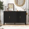 KTMBDW Sideboard with Storage 4 Doors Buffet Cabinet Modern Console Cabinets with Adjustable Shelves and Side Hooks for Living Room Kitchen - 2 of 4