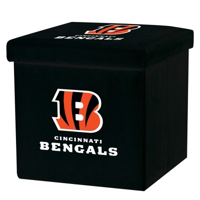 NFL Franklin Sports Cincinnati Bengals Storage Ottoman with Detachable Lid