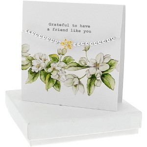 Pavilion Gift Company- Grateful - 3.25" Greeting Card Beaded Stretch Bracelet Set Jewelry Fashion Birthday Celebration Friend Best Friend Bestie Gift - 1 of 4