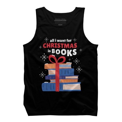 Men's Design By Humans Christmas books By ArtStyleAlice Tank Top