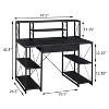 Grungis Office Desk with Open Shelves and Hutch,Computer Desk with 1 Drawer for Home Office,Company - 3 of 4