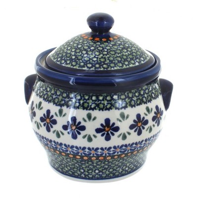 Blue Rose Polish Pottery 1098 Zaklady Medium Canister