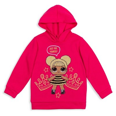 L.O.L. Surprise Brandclub L.O.L. Surprise Queen Bee Little Girls Fleece Pullover Hoodie Pink 5