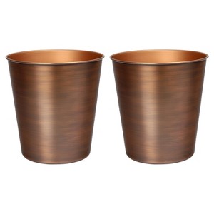 happimess Nolan Modern Classic Smooth Steel 2-Gallon Wastebasket - 1 of 4