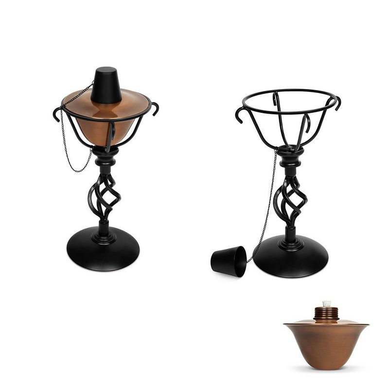 BirdRock Home 2-Pack Outdoor Wide Conical Torches - Tabletop Stand - Copper, 3 of 8