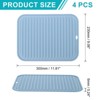 Unique Bargains uSilicone Heat Resistant Non-slip Dish Drying Mat 4 Pcs - 2 of 4
