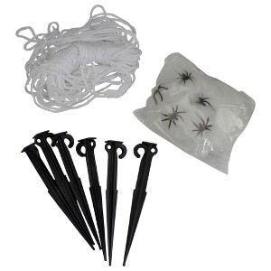 Northlight Giant Outdoor Spider Web Halloween Decoration - 9.8' - White - 1 of 4