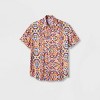 Pride Adult PH by The PHLUID Project Rainbow Short Sleeve Woven Button-Down Shirt - Mosaic Design - 3 of 4