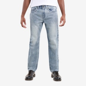 CULTURA Men's Saddle Stitch Relaxed Slim Fit Jeans - 1 of 4