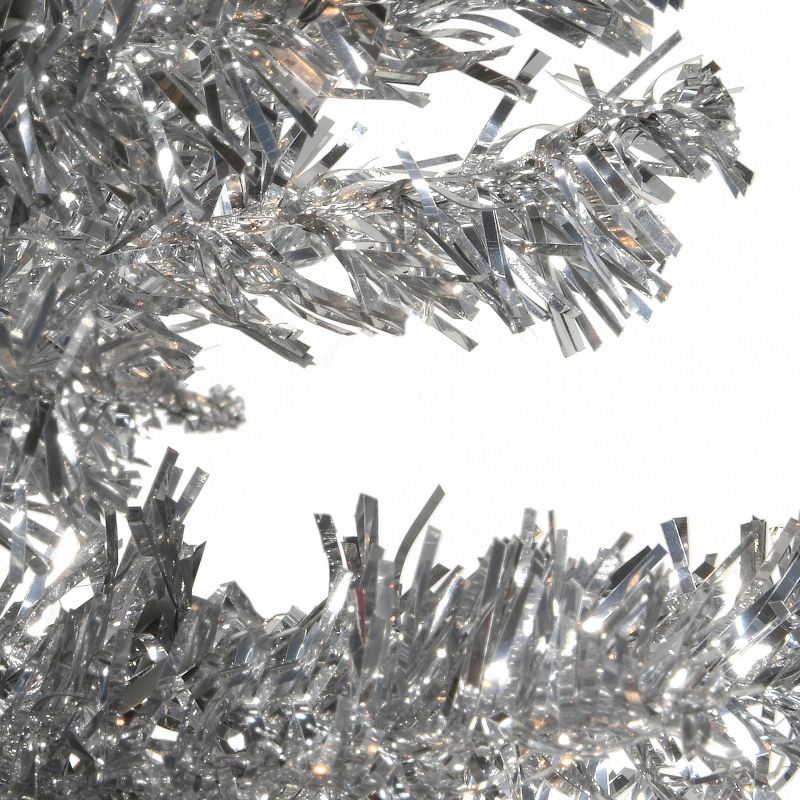 6ft National Christmas Tree Company Silver Tinsel Artificial Pencil Christmas Tree, 2 of 3