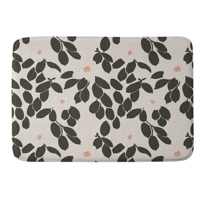 Zooey Zooey Magnolia Memory Foam Bath Rug Beige - Deny Designs 