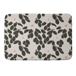 Zooey Zooey Magnolia Memory Foam Bath Rug Beige - Deny Designs: Abstract Microfiber, Machine Washable - 1 of 3
