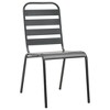 vidaXL Stackable Patio Chairs - Set of 2 – Sturdy Steel Construction, Rust and Weather Resistant, Space-Saving, Easy to Clean, Dark Gray - 2 of 4