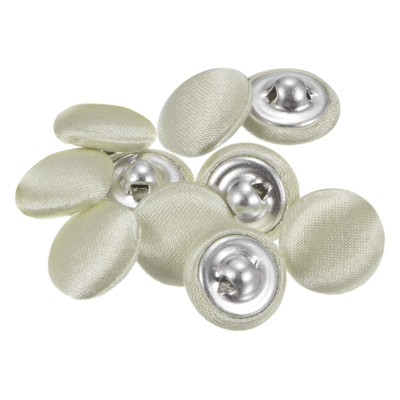Unique Bargains Blouses Sweater Round Aluminum Cotton Fabric Cloth Covered Buttons 10 Pcs