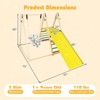 Costway 4-in-1 Indoor Jungle Gym with Baby Swing, Climber, Ladder and Resting Platform Natural/Yellow - 3 of 4