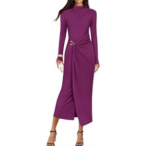 black mesh ruched bodycon dress White Classy midi dress with open neckline Customized / White main image 1