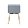 PAGED Nightstand with 2 Drawers, Modern Side Table with Rubber Wood Legs, Bedside Storage Cabinet for Bedroom, Living Room - 3 of 4