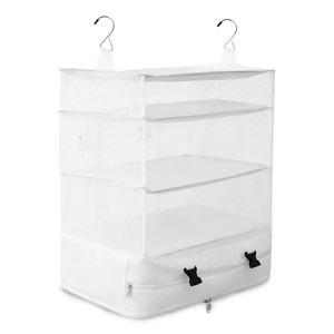 Racxily Hanging Packing Cubes for Travel, Large Portable Hanging Suitcase Organizer, Foldable Compression Luggage Organizer Bags - 1 of 2