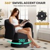 Dexmalle Modern Swivel Accent Chair,Barrel Back,Black - 3 of 4