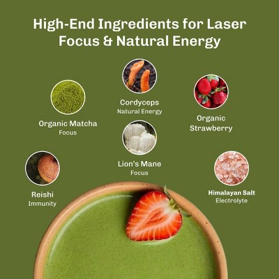MUD\WTR Organic Strawberry Matcha Mushroom Coffee Alternative - 2.1oz