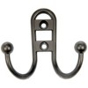 Munora 2-Pack Mainstays Double Hook - Bronze Metal Wall Hooks with Mounting Hardware, 10 lb Capacity - 4 of 4