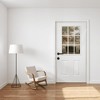 SpassWay 36"W*80"H 9-Lite 2-Panel Exterior Frosted Glass Prehung Front Entry Door Primed Interior Fiberglass Entrance Door - 2 of 4