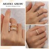 Women Size 6 7 8 9 10 Stackable Gold Rings for Women Non Tarnish Dainty 14K Gold Plated Stacking Cubic Zirconia - 3 of 4