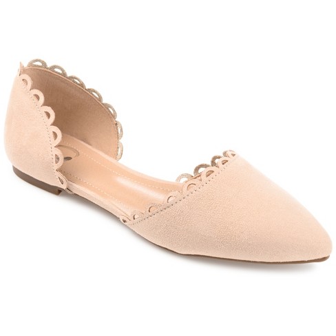 Journee Collection Womens Jezlin Slip On Almond Toe Ballet Flats, Nude 11 :  Target