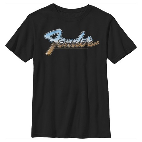 Boy's Fender Chrome Logo T-shirt - Black - X Small : Target