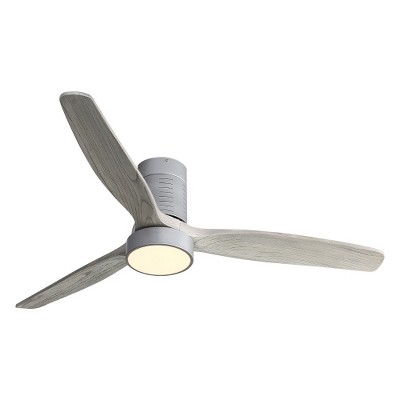 BestParts 52" Modern Flush Mount Ceiling Fan - 5-Speed Wood Blade Remote Control