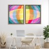 Stupell Industries Oblique Neon Flare 2pc Floating Frame Art Set - 2 of 4