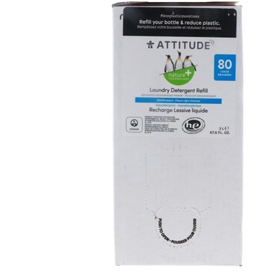 Attitude Laundry Detergent Refill, Wildflowers, 67.6 oz