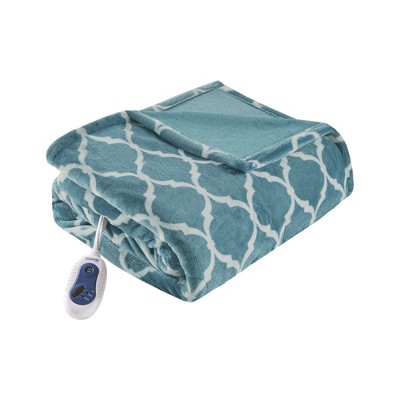 Ogee Printed Oversized Electric Heated Throw Blanket 60x70" - Beautyrest