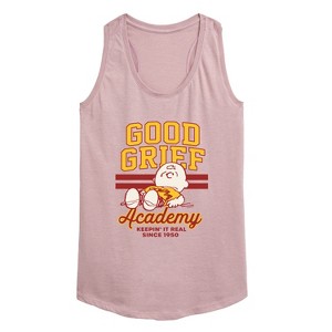 Women's - Peanuts - Good Grief Academy Graphic Racerback Tank - 1 of 4