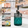 LunaLulinlk 2 Pack Glass Soap Dispenser Diamond 12 Ounce Kitchen Soap Dispenser Dish Soap (Clear and Grey) - 3 of 4