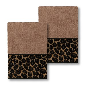 Linum Home Textiles 100% Turkish Cotton SPOTS Embellished Towel Set - 1 of 2