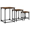 vidaXL Nesting Coffee Tables 3 pcs Smoked Oak Engineered Wood - 2 of 4