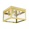 Livex Lighting Nyack 4 - Light Flush Mount in  Satin Brass - 2 of 4