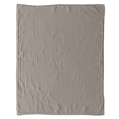 Storied Home Cotton Double Cloth Baby Blanket with Trim in Bag