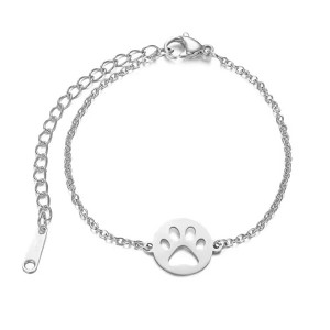 Hollywood Sensation 18K Gold Plated Paw Print Bracelet - 1 of 4