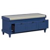 NicBex Storage Bench Modern Wooden Shoe Bench with 3 Drawers and Flip-up Padded Top for Mudroom, Entryway - 3 of 4