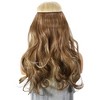 Unique Bargains Women's Big Wavy Hair Extensions High Temperature Fiber Mixed Light Brown 1 Pc - 2 of 3