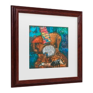 Trademark Fine Art - Jennifer Mccully Music Feeds The Soul - Guitar Matted Framed Art - 1 of 3