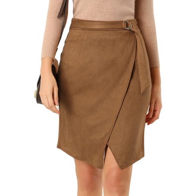 Imitation suede clearance skirt