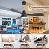 Sofucor 48 Inch Smart Ceiling Fan with Lights and Remote/APP Control Work with Alexa/Google Low Profile Ceiling Fan for Indoor Outdoor Bedroom - 3 of 4