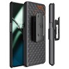 Nakedcellphone Combo for OnePlus 11 5G Phone - Slim Case with Stand and Belt Clip Holster - Black - 3 of 4