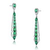 Guili Sterling Silver Dangle Earrings with Colored Cubic Zirconia in Ladder Style — a bold yet elegant piece to elevate your look - 3 of 3