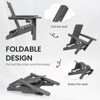 Hyleory Double Cup Holder Folding Adirondack Chair - HDPE Weather resistance,Stackable, Ergonomic Design - 2 of 4